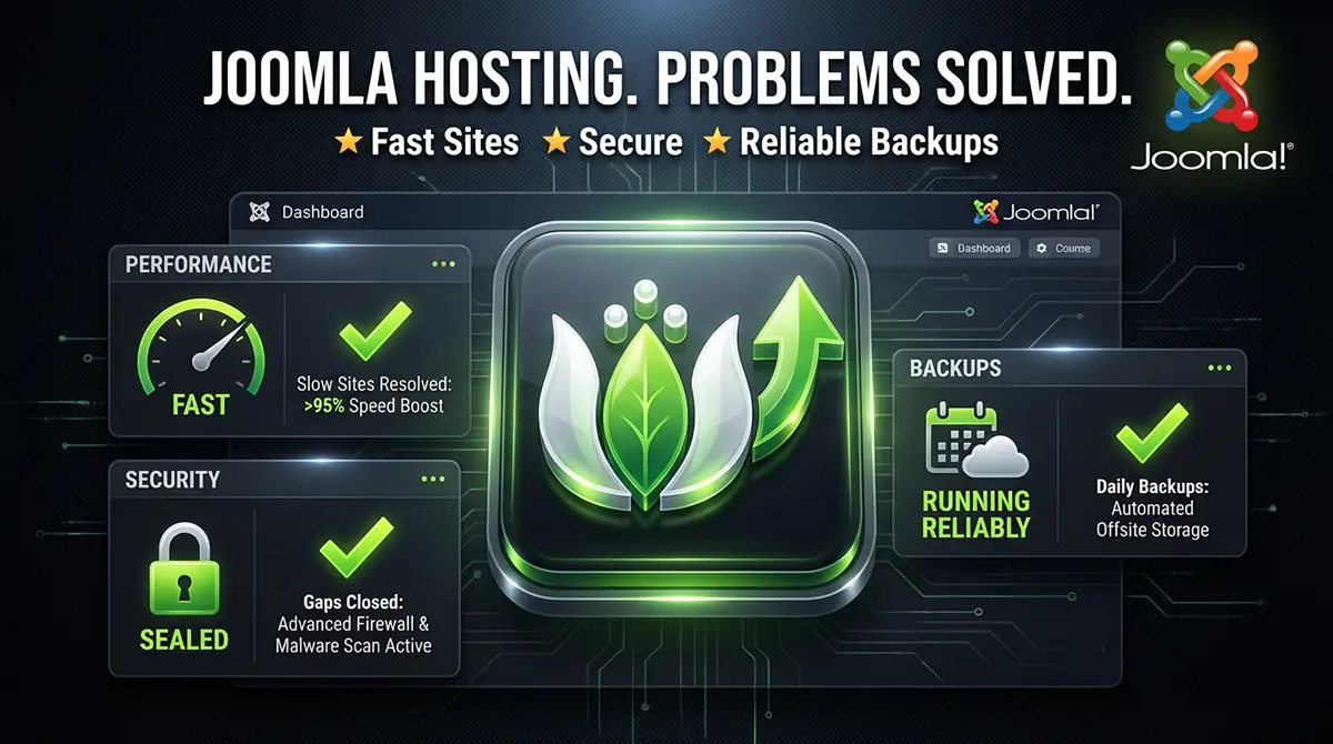 Common Joomla Problems and How the Right Hosting Fixes Them